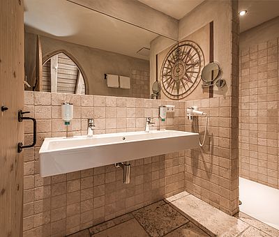 Badezimmer, Themenzimmer Christoph Kolumbus, Hotel Arthus
