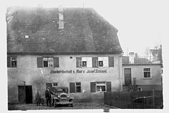 Gasthaus zum Rad im Jahr 1928, Hotel Arthus, Aulendorf