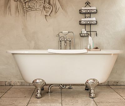 Freistehende Badewanne Themenzimmer Laurentius, Hotel Arthus