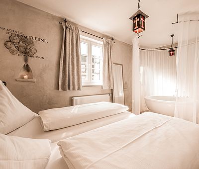 Schlafbereich Junior Suite Dom Perignon, Hotel Arthus